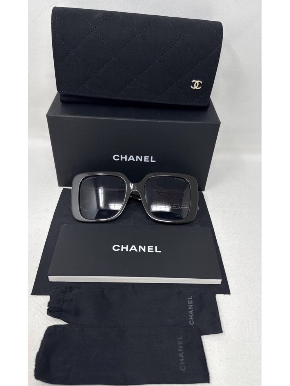 CHANEL CH 5532 Sunglasses Dark Brown Frame Gray Gradient Lens - Authentic NIB